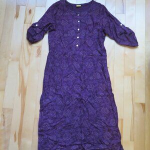7 Shades authentic Indian Kameez style tunic purple grape size small